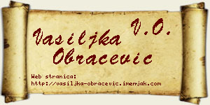 Vasiljka Obračević vizit kartica